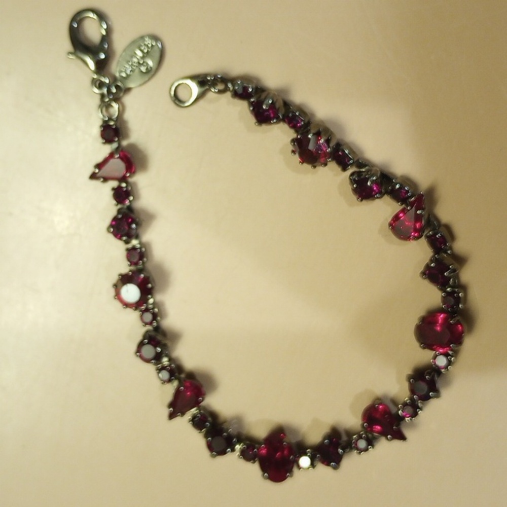 Carolee dark red crystal bracelet
